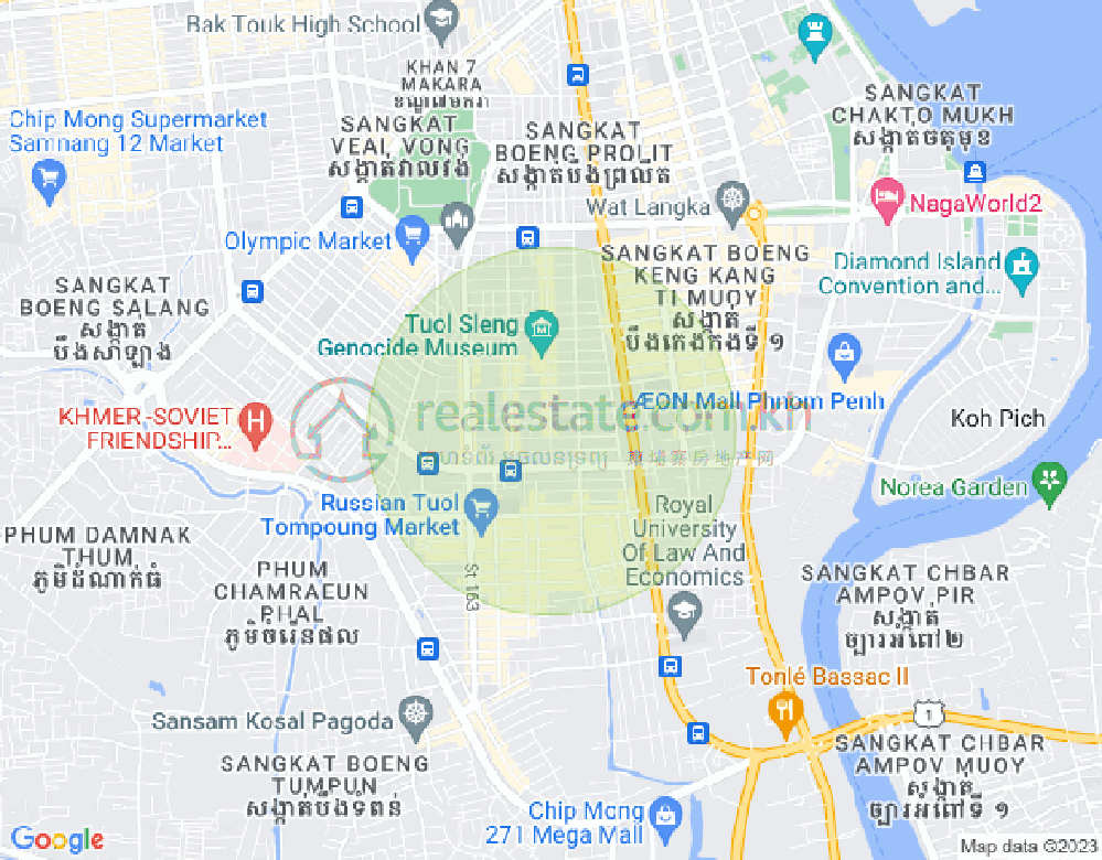 Mapa: BKK 3, Boeng Keng Kang, Phnom Penh