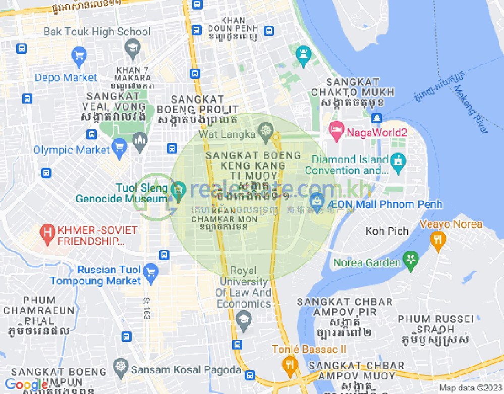 Map of BKK 1, Boeng Keng Kang, Phnom Penh
