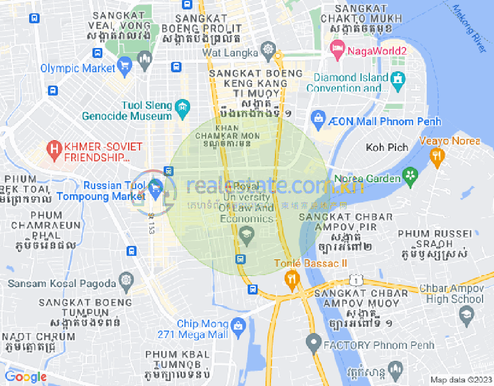 Map of BKK 1, Boeng Keng Kang, Phnom Penh