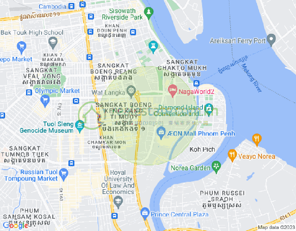แผนที่ โตนเลบาสัก, จัมการมอน, พนมเปญ