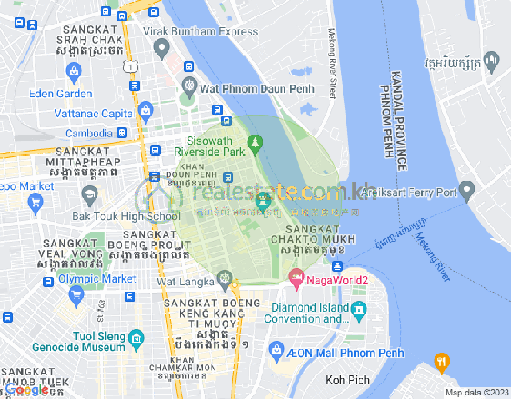 チャクトムク, ドーンペン, プノンペンの地図