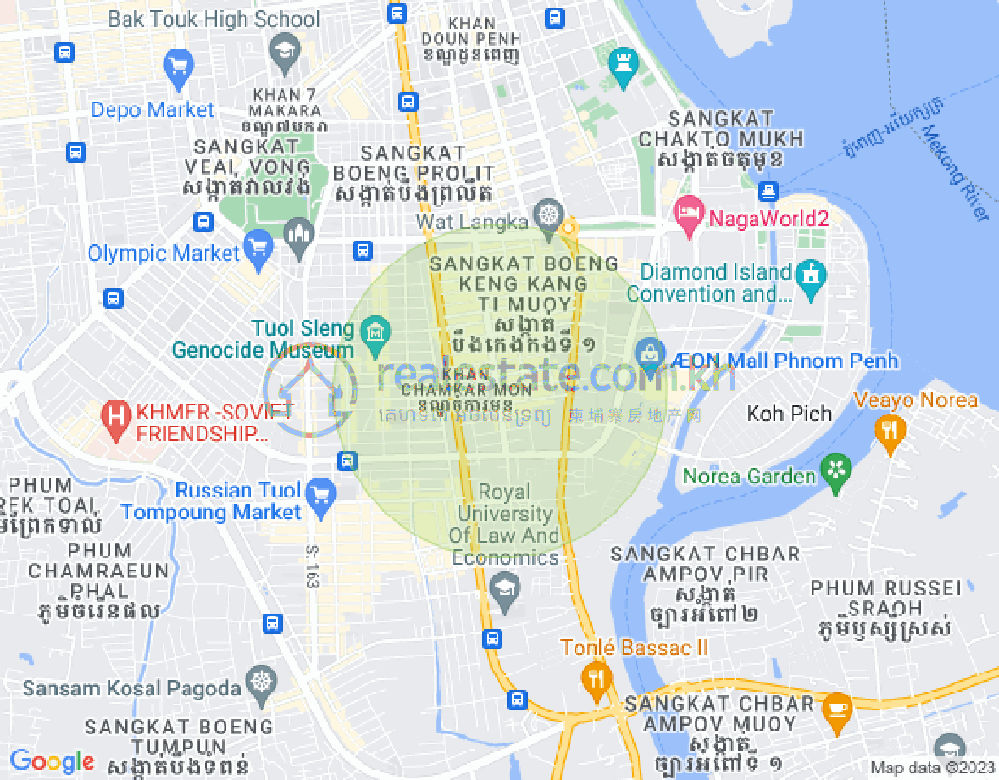 Map of BKK 1, Boeng Keng Kang, Phnom Penh