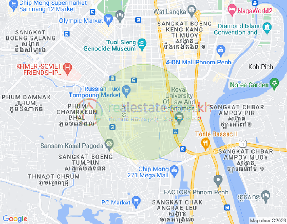 주더분1구역, 짬까몬, 프놈펜 지도