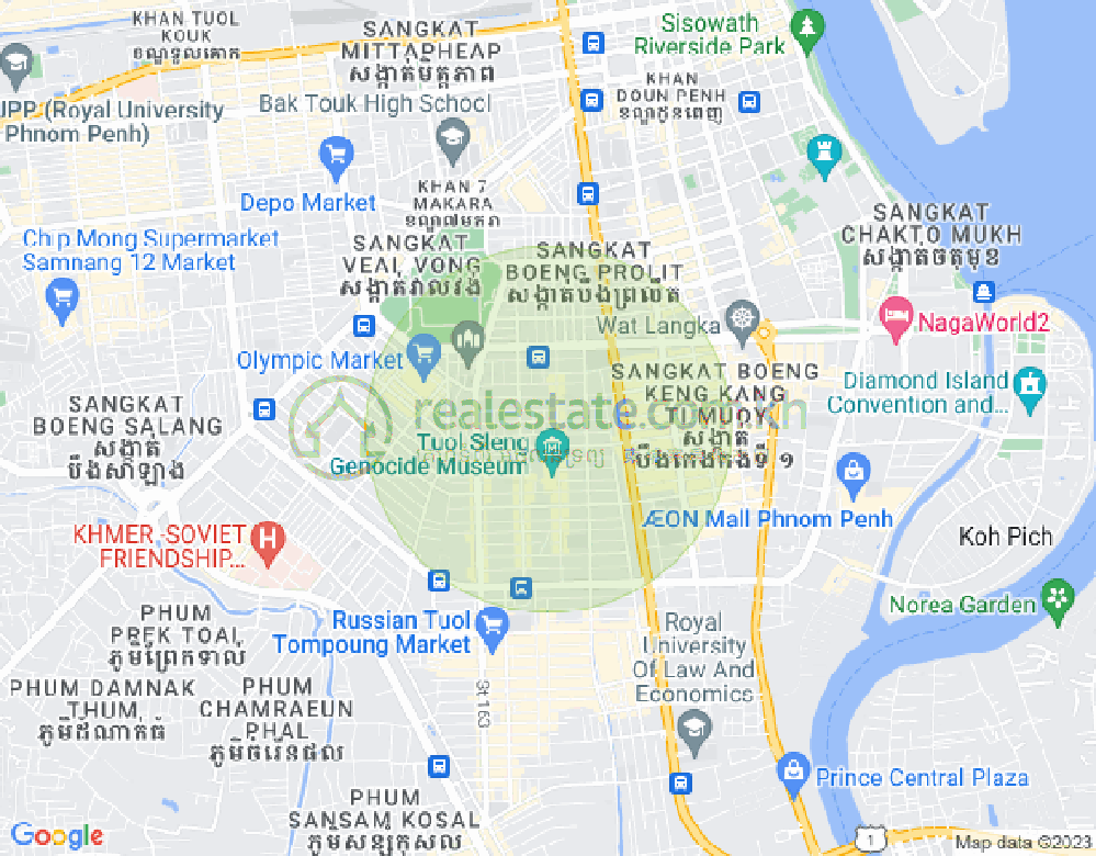 Mapa: BKK 2, Boeng Keng Kang, Phnom Penh
