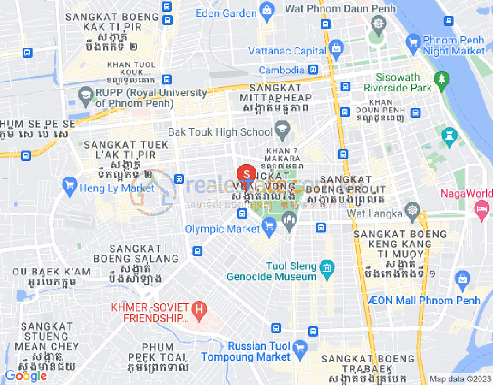 Veal Vong镇, 马卡拉区, 金边地图