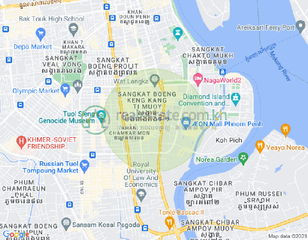 Mapa: BKK 2, Boeng Keng Kang, Phnom Penh