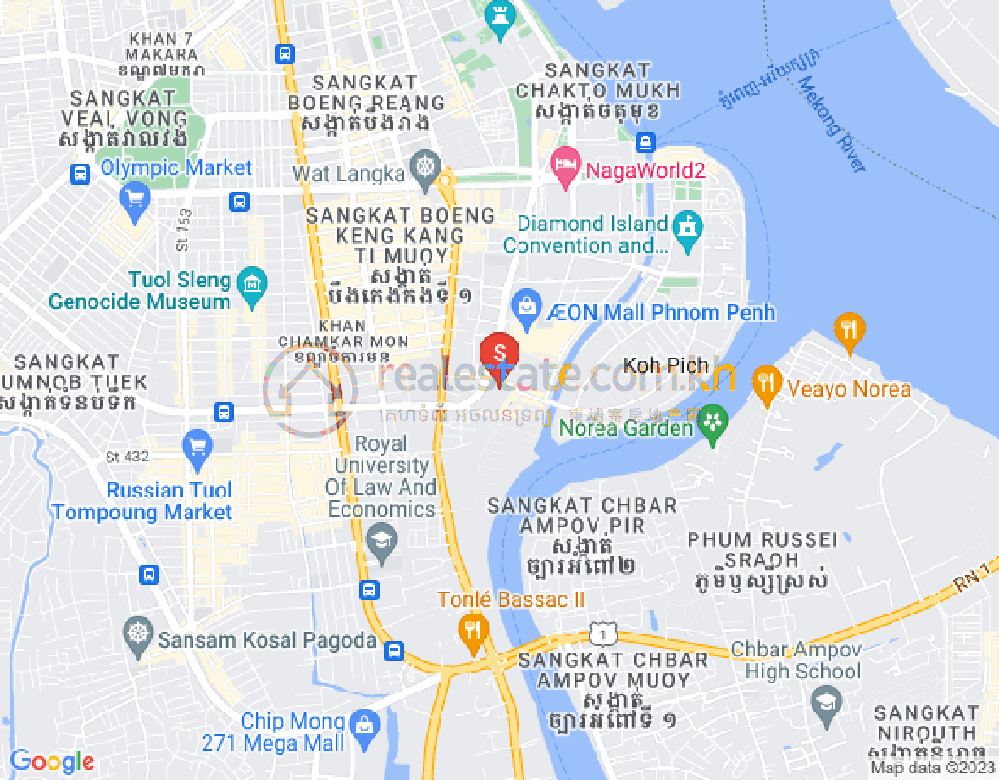 百色河分区, 占卡蒙, 金边地图