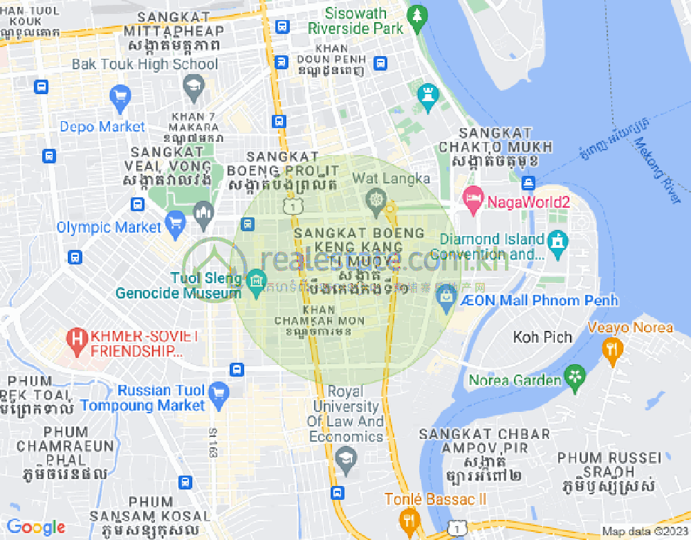 Mapa: BKK 1, Boeng Keng Kang, Phnom Penh