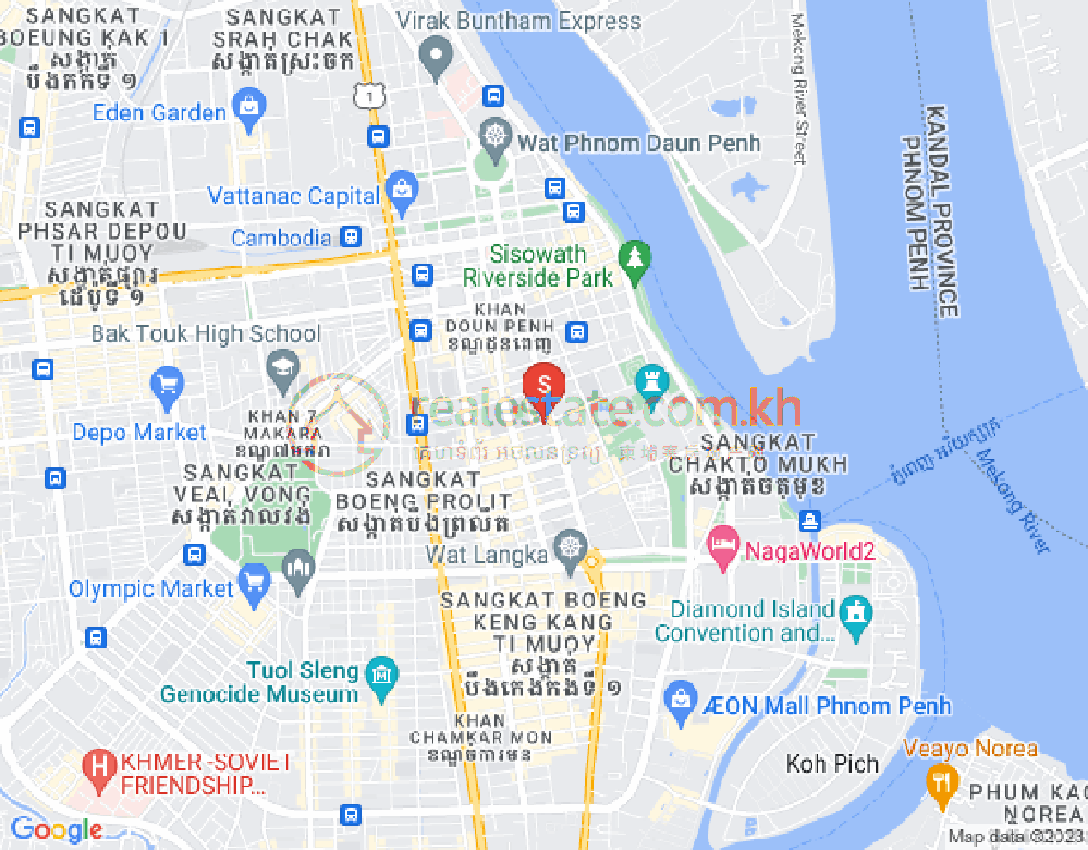 Chey Chumneah分区, 隆边区, 金边地图