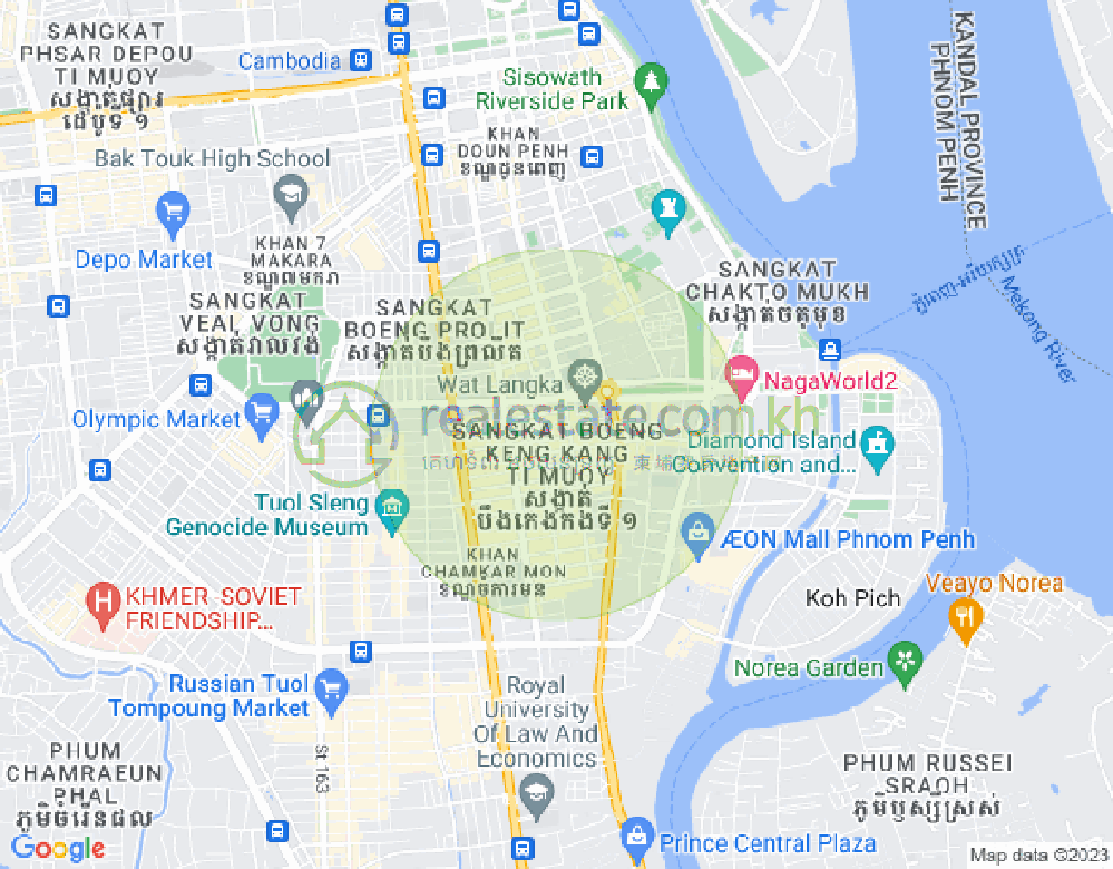 Map of BKK 1, Boeng Keng Kang, Phnom Penh