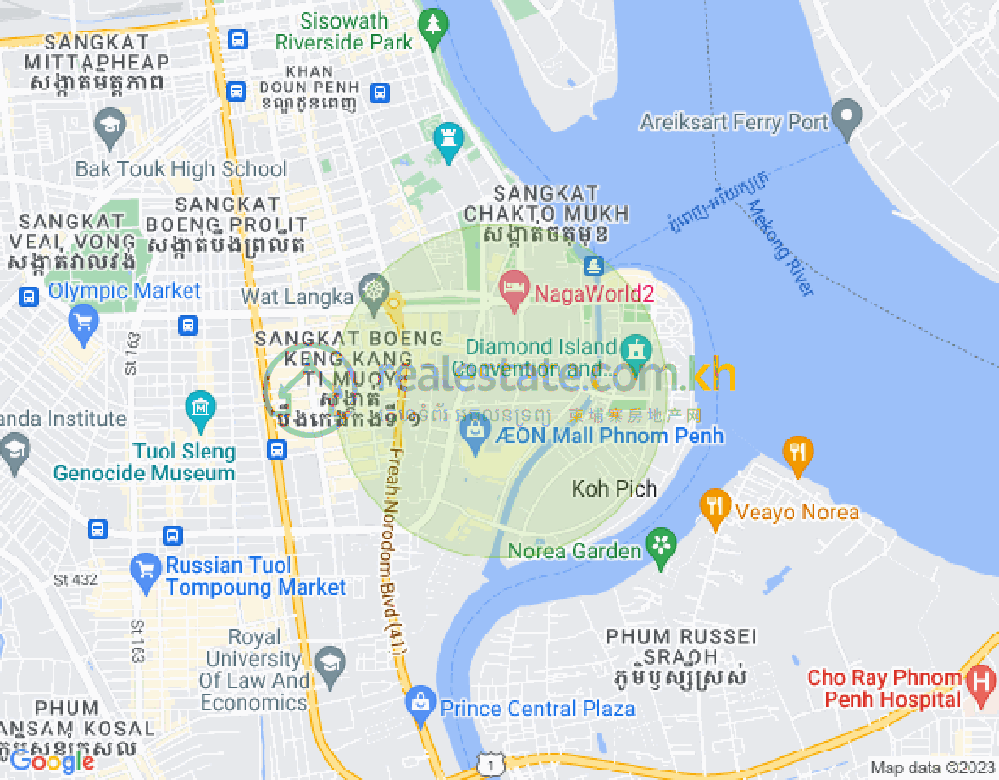 百色河分区, 占卡蒙, 金边地图