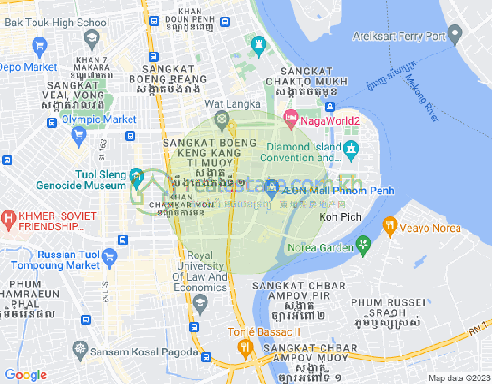 แผนที่ โตนเลบาสัก, จัมการมอน, พนมเปญ