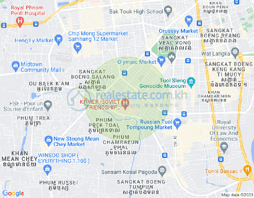 แผนที่ ตุมนบตึก, บึงเกงกอง, พนมเปญ