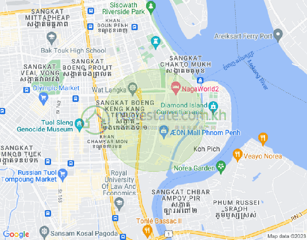 แผนที่ โตนเลบาสัก, จัมการมอน, พนมเปญ