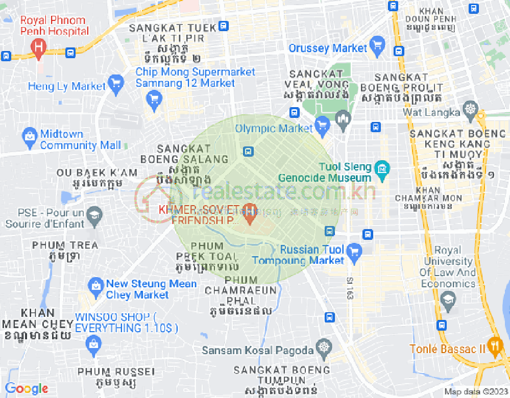 แผนที่ ตุมนบตึก, บึงเกงกอง, พนมเปญ
