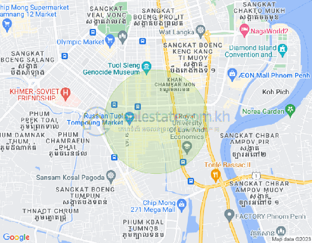 Mapa: BKK 1, Boeng Keng Kang, Phnom Penh
