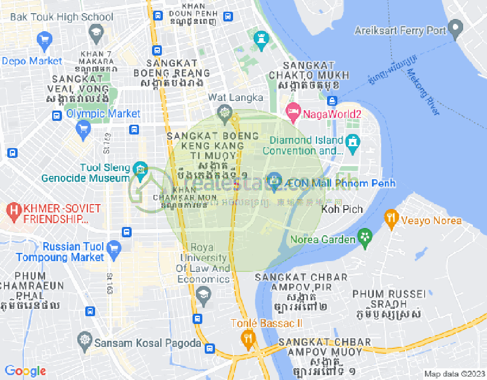 แผนที่ โตนเลบาสัก, จัมการมอน, พนมเปญ