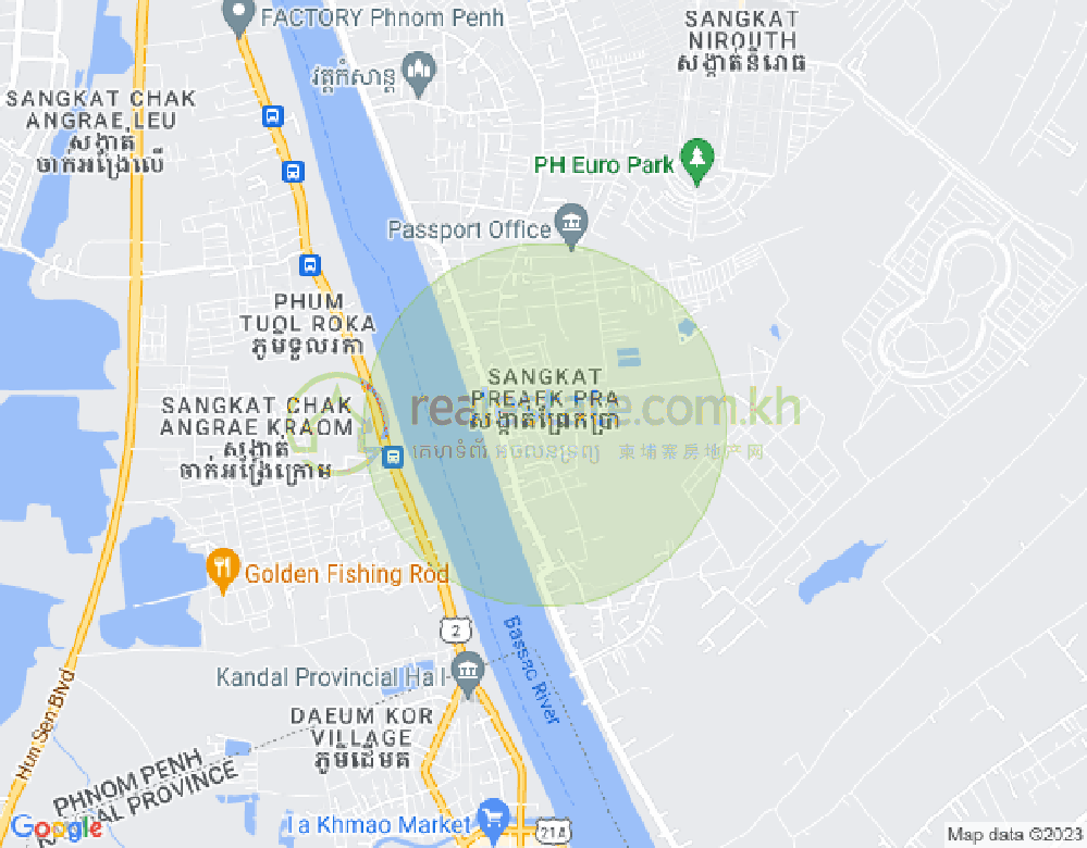 Map of Preaek Pra, Chbar Ampov, Phnom Penh