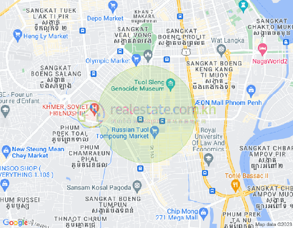 Mapa: BKK 1, Boeng Keng Kang, Phnom Penh