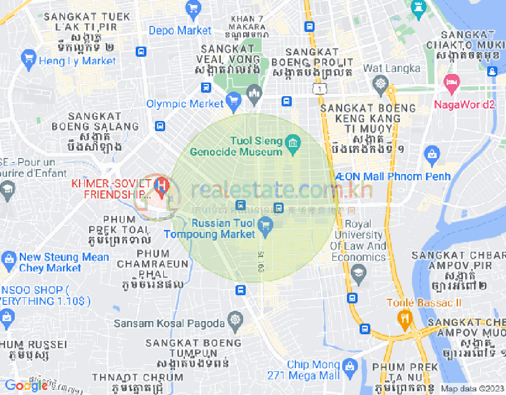Mapa: BKK 1, Boeng Keng Kang, Phnom Penh
