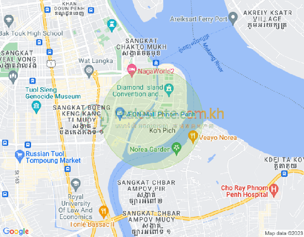 แผนที่ โตนเลบาสัก, จัมการมอน, พนมเปญ