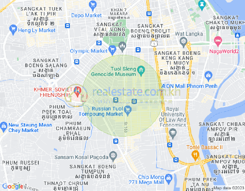 Mapa: BKK 1, Boeng Keng Kang, Phnom Penh