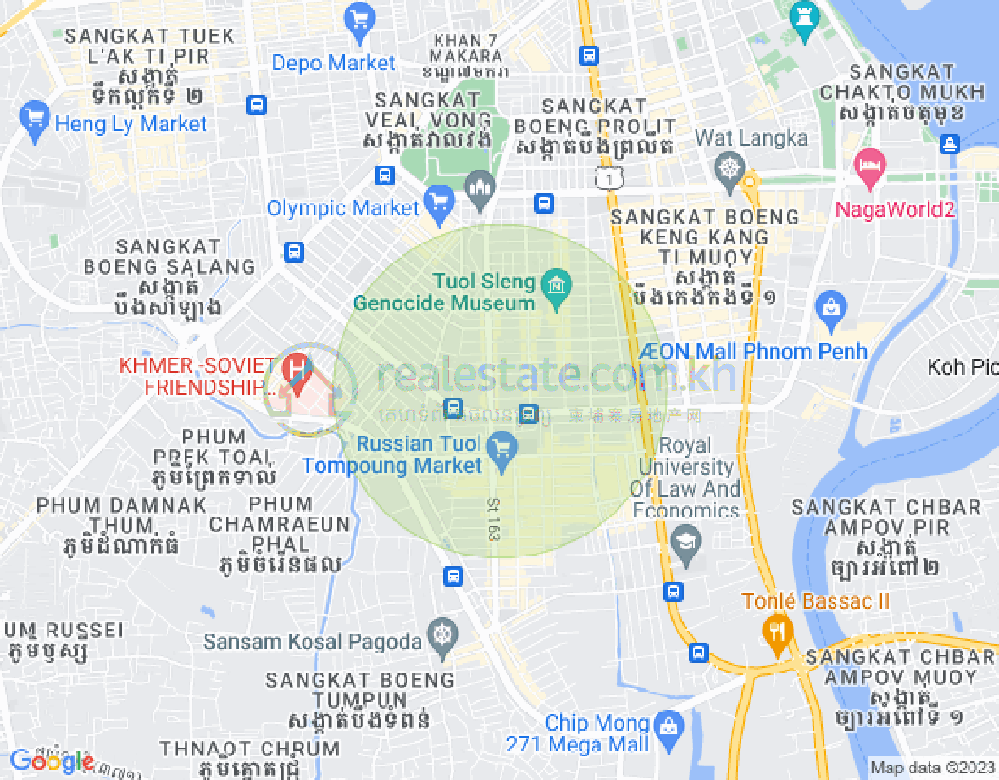 Mapa: BKK 1, Boeng Keng Kang, Phnom Penh