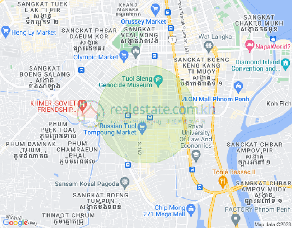 Carte de BKK 2, Boeng Keng Kang, Phnom Penh