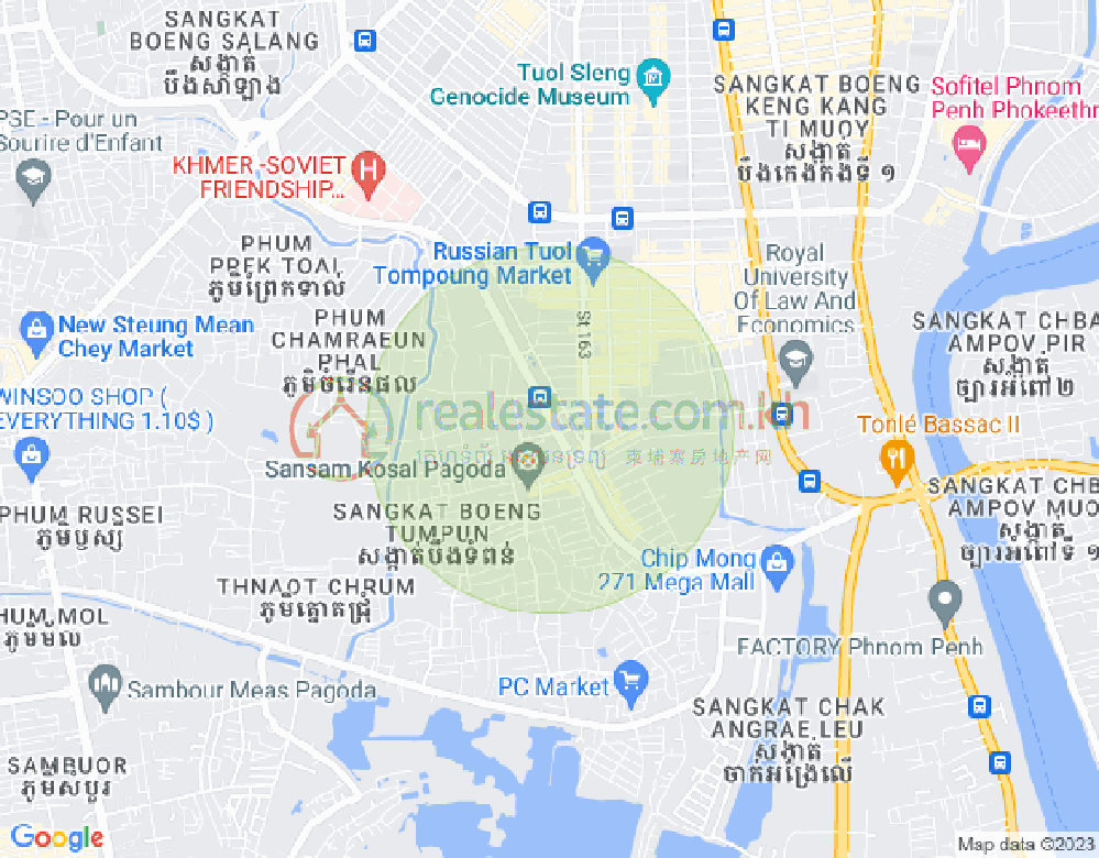 万禾密分区, 占卡蒙, 金边地图