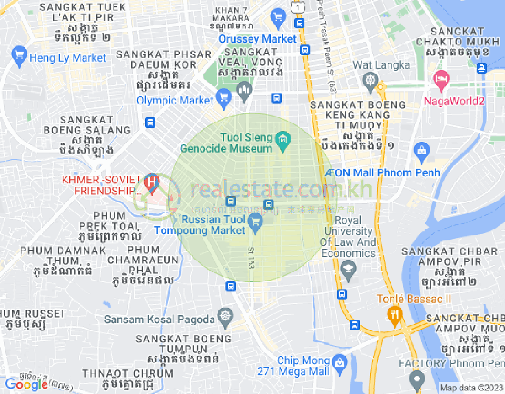 Mapa: Toul Tum Poung 1, Chamkarmon, Phnom Penh