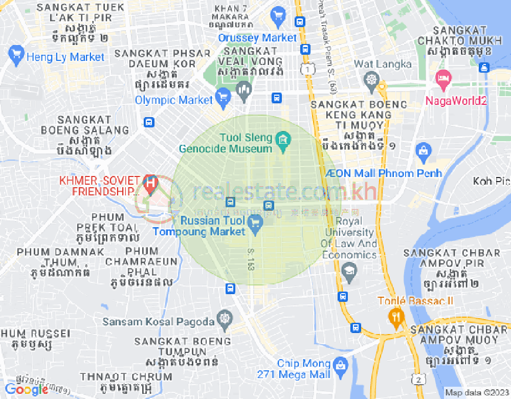 Mapa: BKK 1, Boeng Keng Kang, Phnom Penh