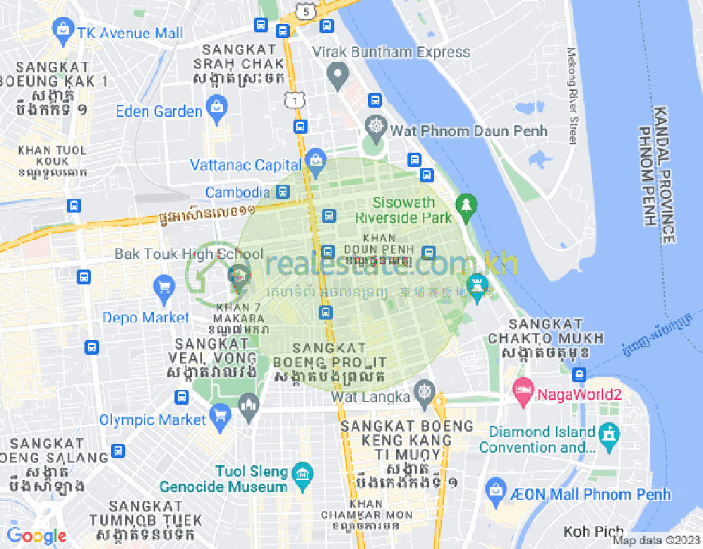 แผนที่ เบิงเรียง, ดวนป็ญ, พนมเปญ
