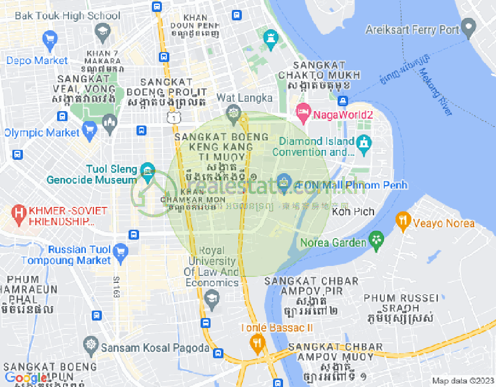 แผนที่ โตนเลบาสัก, จัมการมอน, พนมเปญ