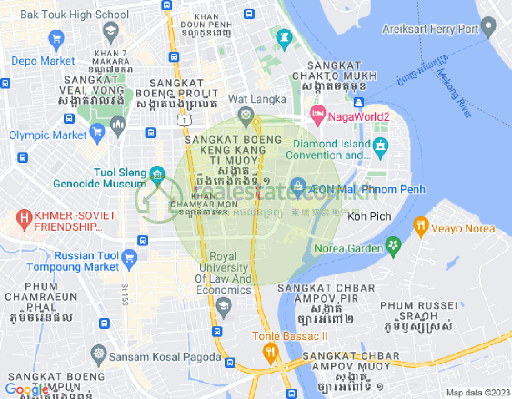 แผนที่ โตนเลบาสัก, จัมการมอน, พนมเปญ
