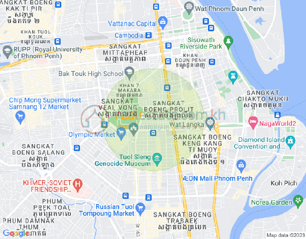 Boeung Prolit分区, 马卡拉区, 金边地图