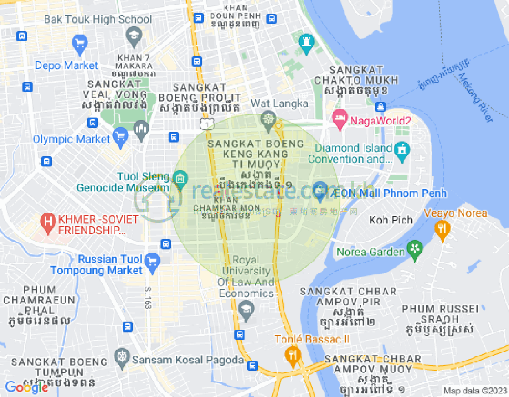 Map of BKK 1, Boeng Keng Kang, Phnom Penh