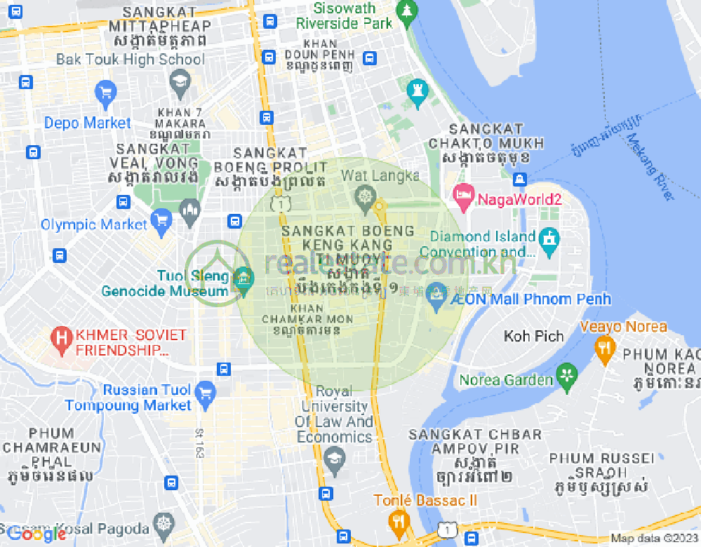 Map of BKK 1, Boeng Keng Kang, Phnom Penh