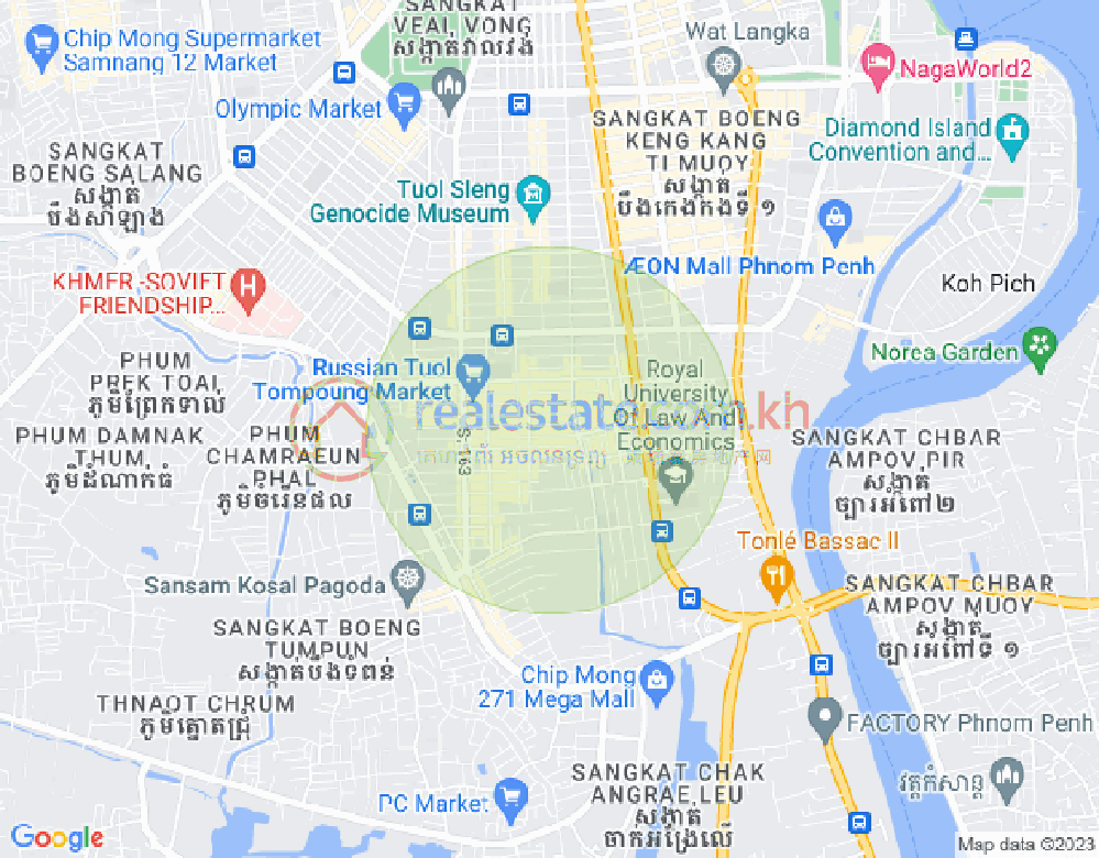 주더분1구역, 짬까몬, 프놈펜 지도
