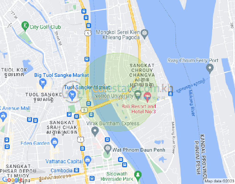 水净华区, 金边地图