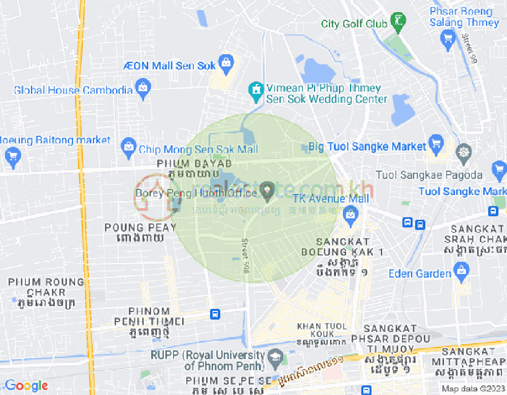 万谷湖1分区, 堆谷区, 金边地图