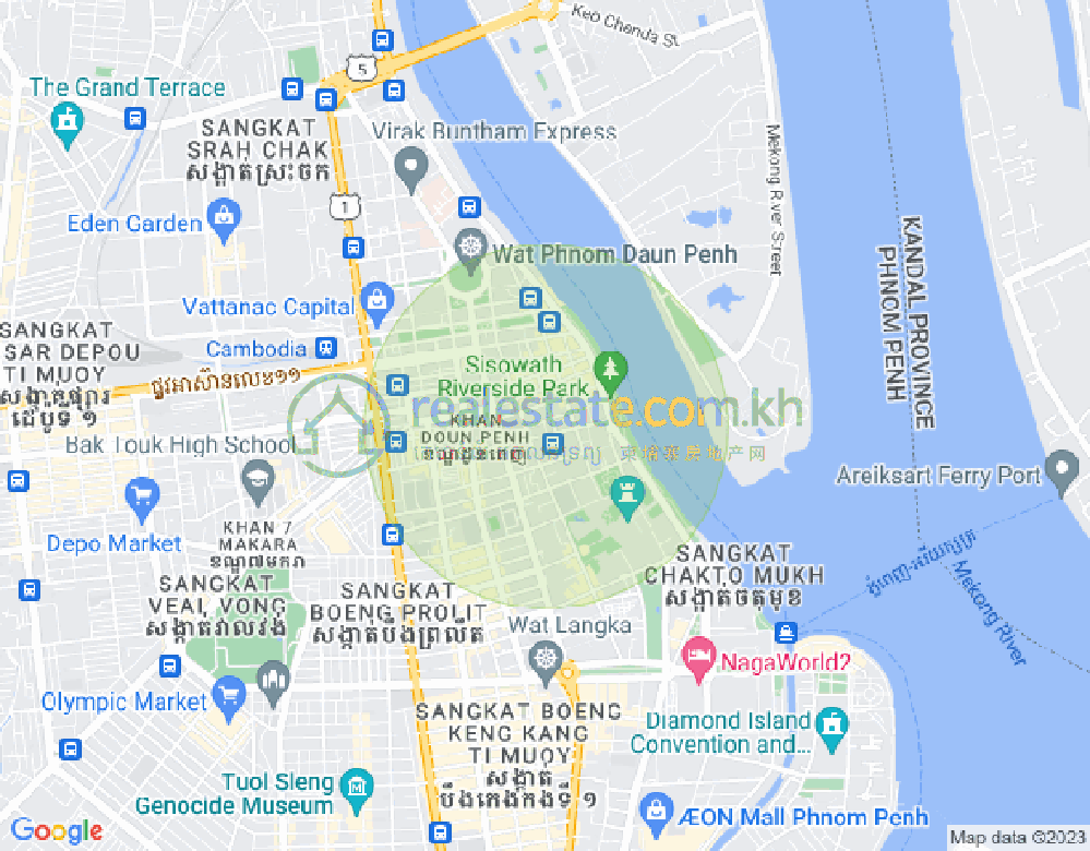 チャクトムク, ドーンペン, プノンペンの地図