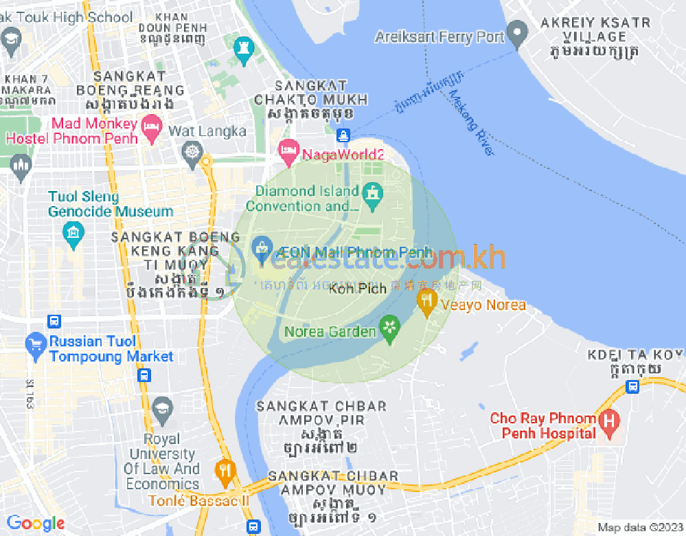 แผนที่ โตนเลบาสัก, จัมการมอน, พนมเปญ