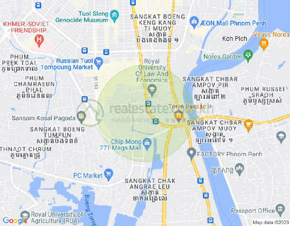 แผนที่ โตนเลบาสัก, จัมการมอน, พนมเปญ