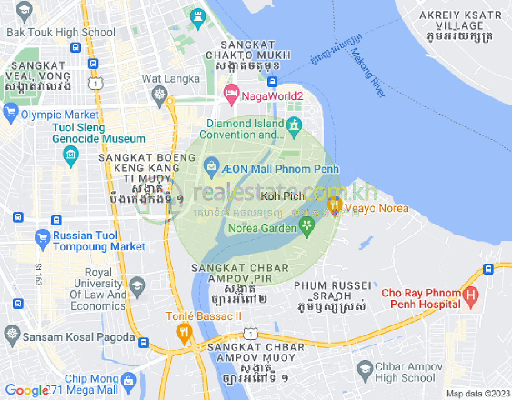 百色河分区, 占卡蒙, 金边地图