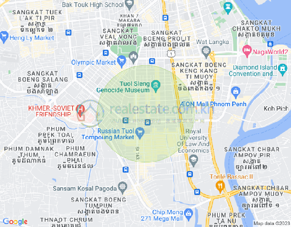 แผนที่ โตนเลบาสัก, จัมการมอน, พนมเปญ