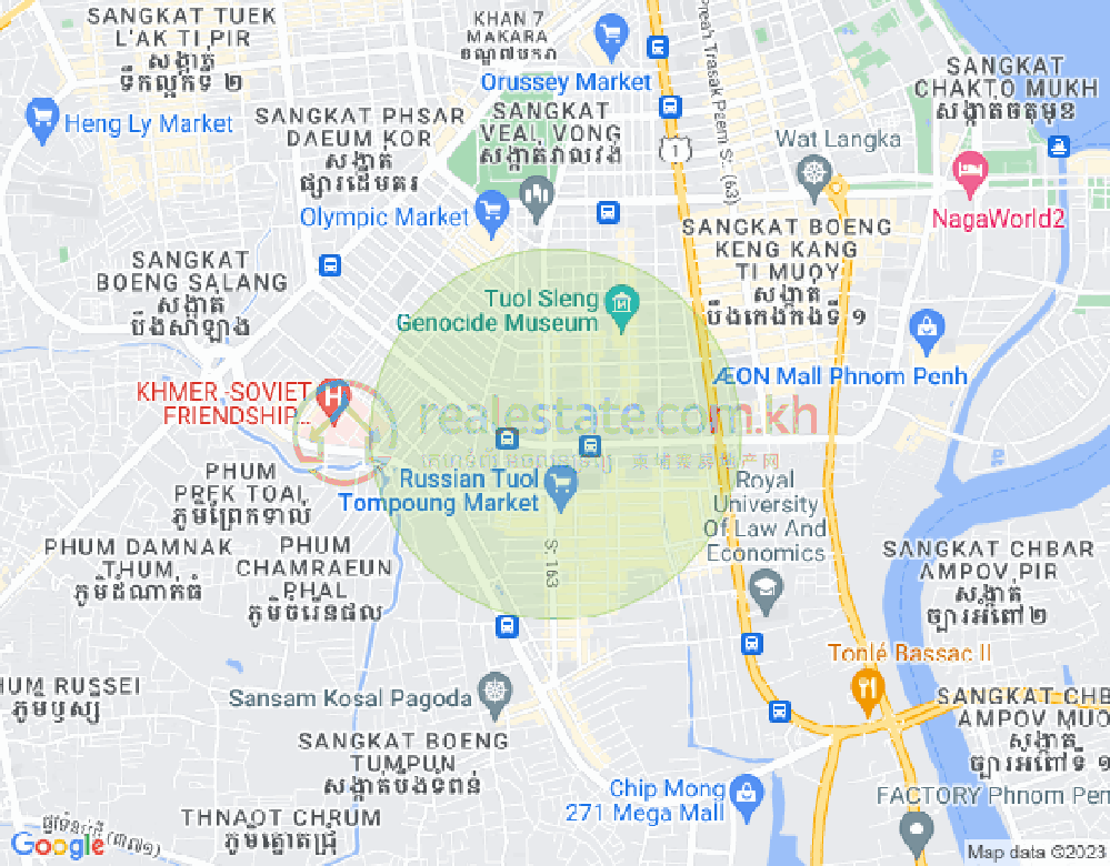 แผนที่ โตนเลบาสัก, จัมการมอน, พนมเปญ