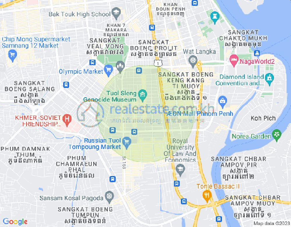 Carte de BKK 3, Boeng Keng Kang, Phnom Penh