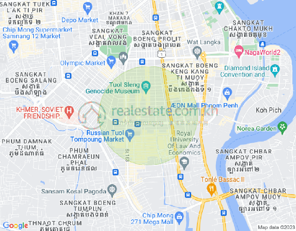 Mapa: BKK 3, Boeng Keng Kang, Phnom Penh