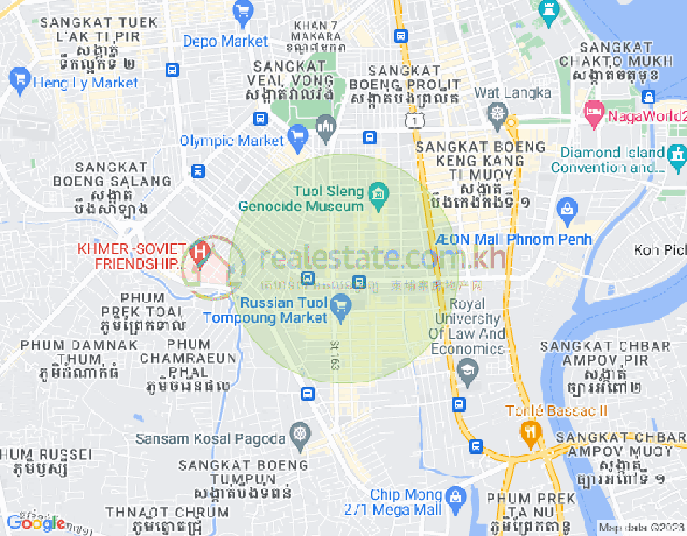 แผนที่ โตนเลบาสัก, จัมการมอน, พนมเปญ