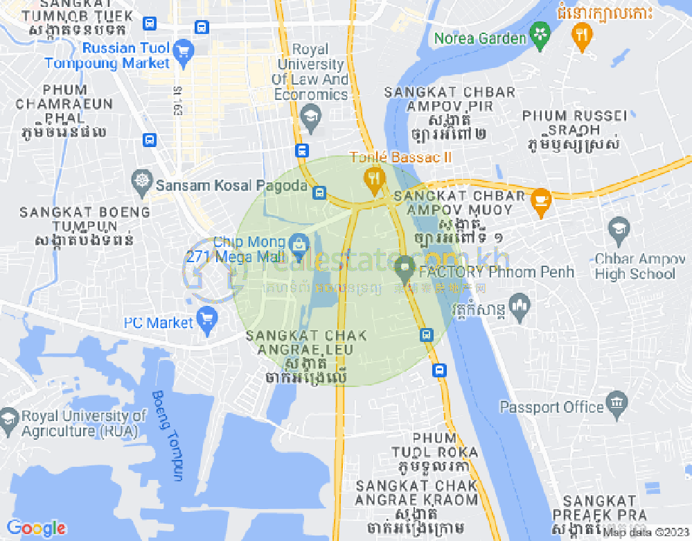 长夏上社分区, 棉芷区, 金边地图